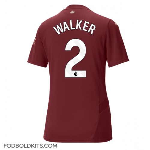 Manchester City Kyle Walker #2 Tredjetrøje Dame 2024-25 Kortærmet